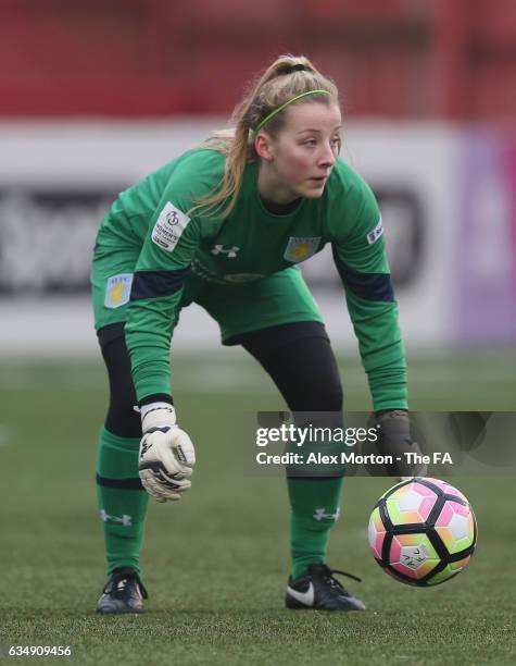 Chloe Beattie of Aston Villa during the WSL 2 match between Aston Villa Ladies and Watford Ladies at The Lamb Ground on February 12, 2017 in...