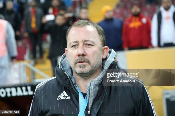 Head coach of Kayserispor Sergen Yalcin is seen during the Turkish Spor Toto Super Lig football match between Galatasaray and Kayserispor at TT Arena...