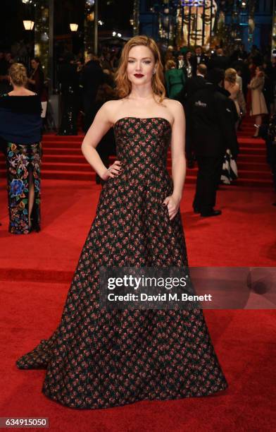 Holliday Grainger attends the 70th EE British Academy Film Awards at Royal Albert Hall on February 12, 2017 in London, England.