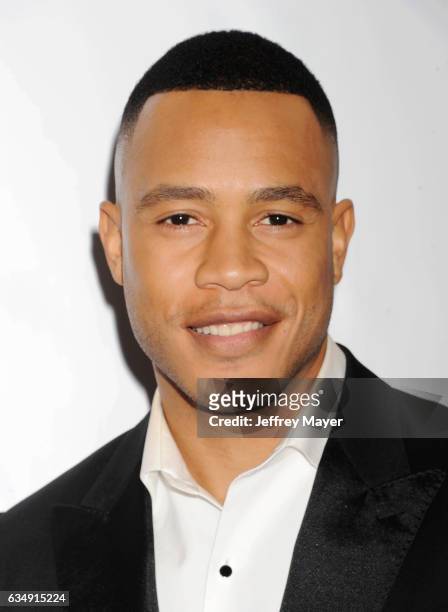 Actor Trai Byers arrives at the 48th NAACP Image Awards at Pasadena Civic Auditorium on February 11, 2017 in Pasadena, California.