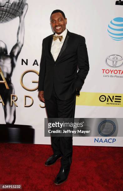 Actor Mykelti Williamson arrives at the 48th NAACP Image Awards at Pasadena Civic Auditorium on February 11, 2017 in Pasadena, California.