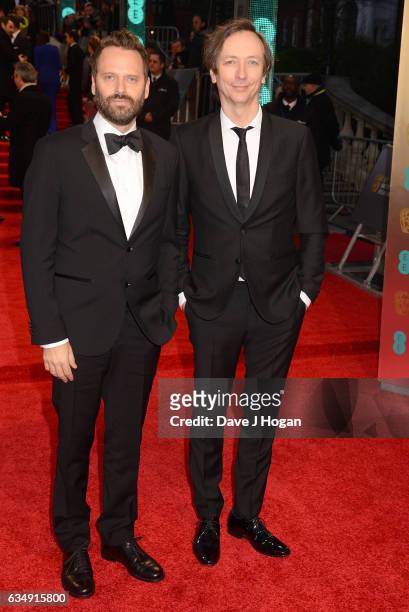 Dustin O'Halloran and Hauschka attend the 70th EE British Academy Film Awards at Royal Albert Hall on February 12, 2017 in London, England.