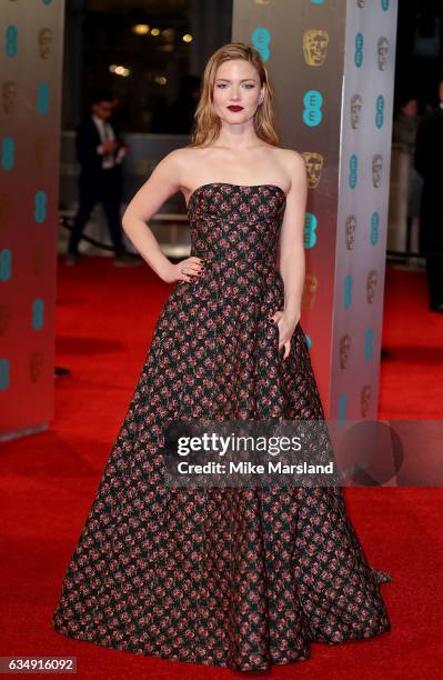 Holliday Grainger attends the 70th EE British Academy Film Awards at Royal Albert Hall on February 12, 2017 in London, England.