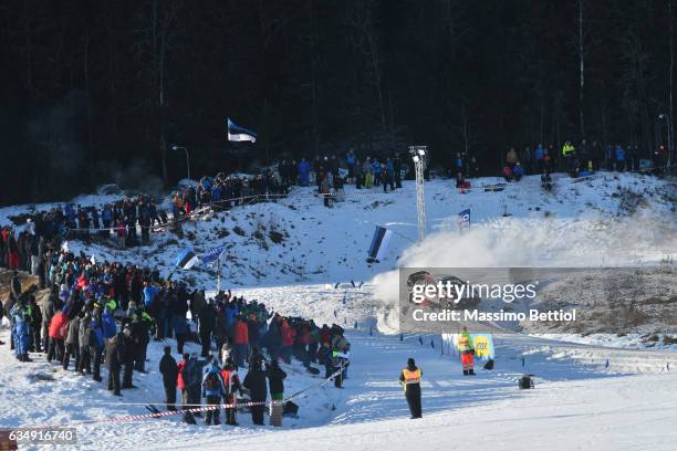 Jari Matti Latvala of Finland and Mikka Anttila of Finland compete in their Toyota Gazoo Racing WRT Toyota Yaris WRC during Day Three of the WRC...