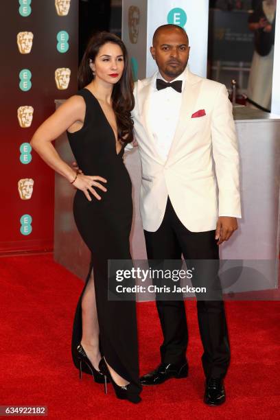 Noel Clarke and Iris Da-Silva attend the 70th EE British Academy Film Awards at Royal Albert Hall on February 12, 2017 in London, England.