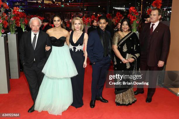 Actor Simon Callow,actress Huma Qureshi,actress Gillian Anderson,actor Manish Dayal, film director Gurinder Chadha and actor Hugh Bonneville attend...