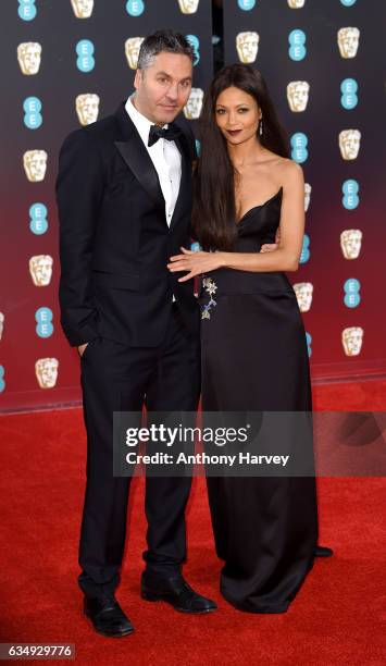 Actress Thandie Newton and Ol Parker attend the 70th EE British Academy Film Awards at Royal Albert Hall on February 12, 2017 in London, England.