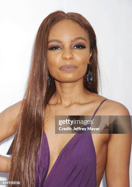 Actress Sierra McClain arrives at the 48th NAACP Image Awards at Pasadena Civic Auditorium on February 11, 2017 in Pasadena, California.