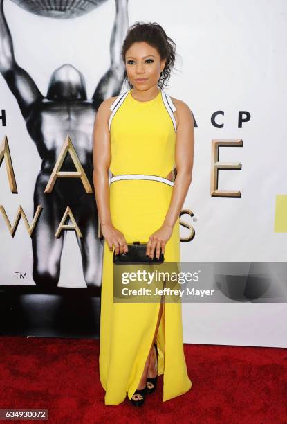 Actress Shalita Grant arrives at the 48th NAACP Image Awards at Pasadena Civic Auditorium on February 11, 2017 in Pasadena, California.