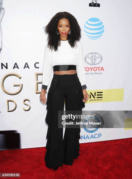 Actress Tasha Smith arrives at the 48th NAACP Image Awards at Pasadena Civic Auditorium on February 11, 2017 in Pasadena, California.