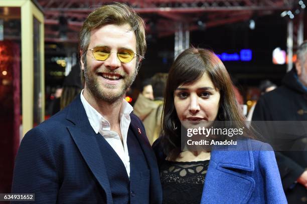 Actress Algi Eke and Actor Ozgur Cevik attend the red carpet of "Kaygi / Inflame" during the 67th Berlinale International Film Festival Berlin at Zoo...