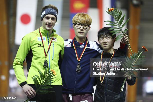 Jeremias Marx of Germany with the second place, Hyun Min Oh of Korea with the first place and Kohki Takamisawa of Japan with the third place...