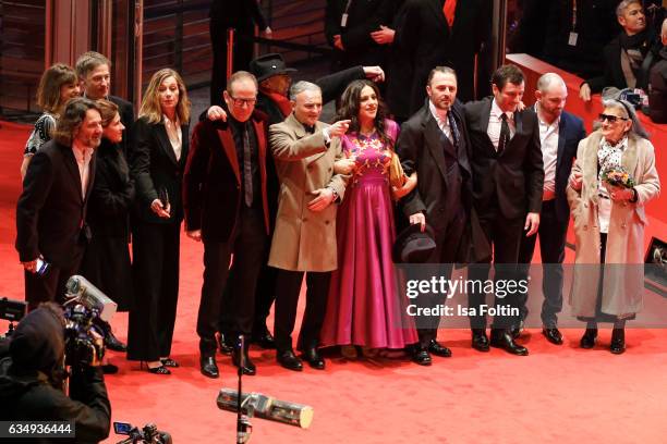 Actors Alex Brendemuhl, Bim Bam Merstein, Cecile de France, director Etienne Comar, Reda Kateb, Beata Palya and guest attend the 'Django' premiere...