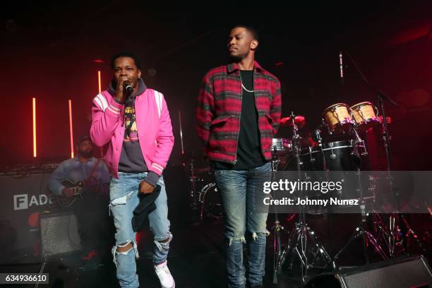 The Chicago Kid and Nick Grant perform at The FADER x Mastercard Present Charli XCX, BJ The Chicago Kid And A-Trak In Concert on February 11, 2017 in...