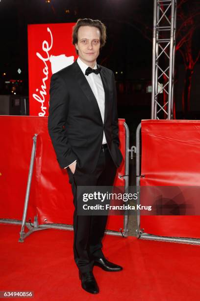 Actor August Diehl attends the 'The Young Karl Marx' premiere during the 67th Berlinale International Film Festival Berlin at Friedrichstadt-Palast...