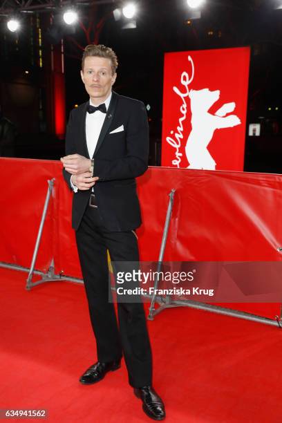 Actor Alexander Scheer attends the 'The Young Karl Marx' premiere during the 67th Berlinale International Film Festival Berlin at...