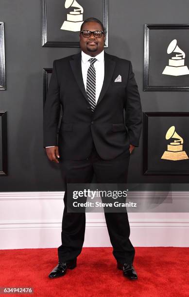 Songwriter Jason Boyd, aka "Poo Bear,"attends The 59th GRAMMY Awards at STAPLES Center on February 12, 2017 in Los Angeles, California.