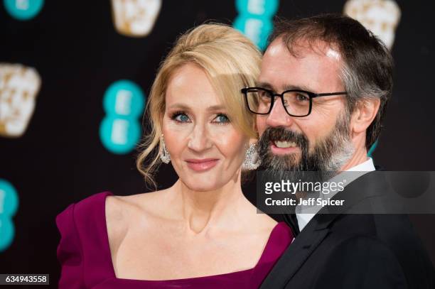 Rowling and Neil Murray attend the 70th EE British Academy Film Awards at Royal Albert Hall on February 12, 2017 in London, England.