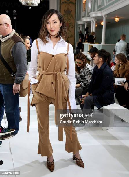 Chriselle Lim attends Sies Marjan during New York Fashion Week on February 12, 2017 in New York City.