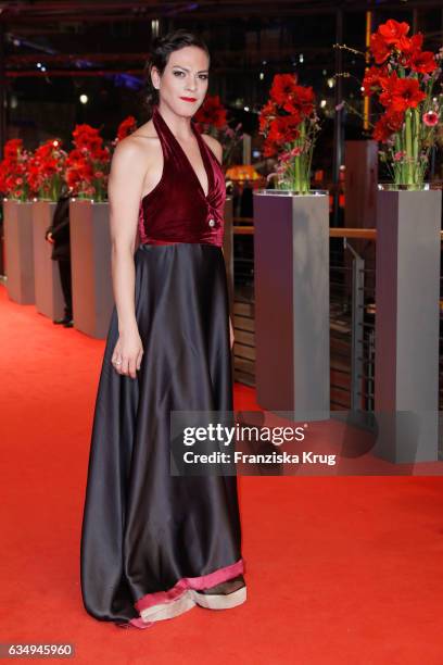 Actress Daniela Vega attends the 'A Fantastic Woman' premiere during the 67th Berlinale International Film Festival Berlin at Berlinale Palace on...