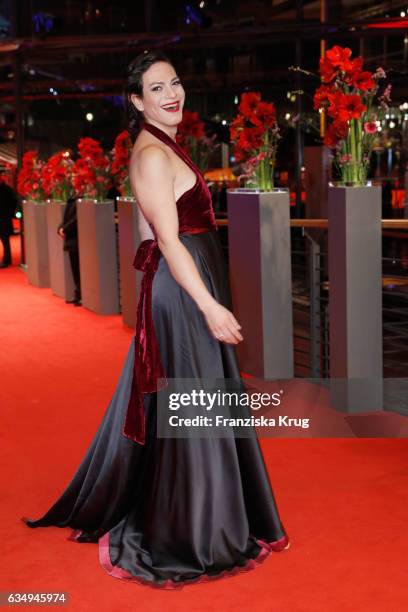 Actress Daniela Vega attends the 'A Fantastic Woman' premiere during the 67th Berlinale International Film Festival Berlin at Berlinale Palace on...