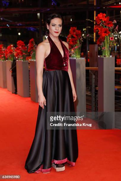 Actress Daniela Vega attends the 'A Fantastic Woman' premiere during the 67th Berlinale International Film Festival Berlin at Berlinale Palace on...