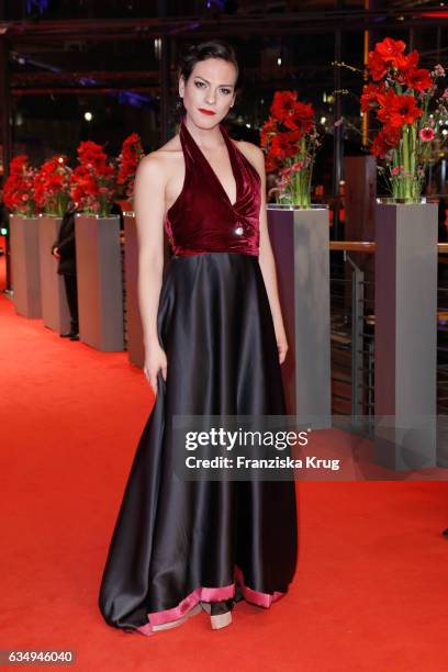 Actress Daniela Vega attends the 'A Fantastic Woman' premiere during the 67th Berlinale International Film Festival Berlin at Berlinale Palace on...