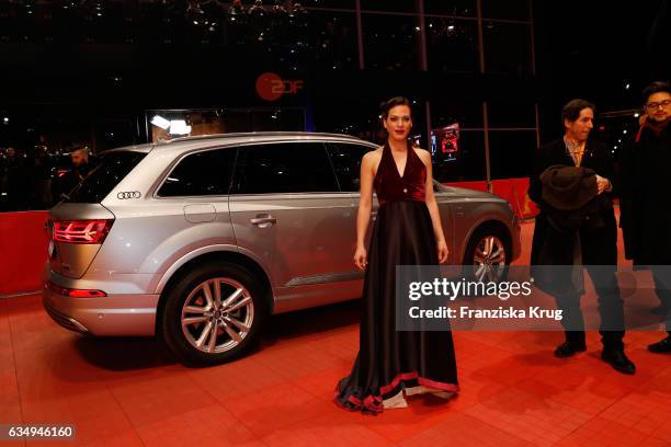 Actress Daniela Vega aRRIVES at the 'A Fantastic Woman' premiere during the 67th Berlinale International Film Festival Berlin at Berlinale Palace on...