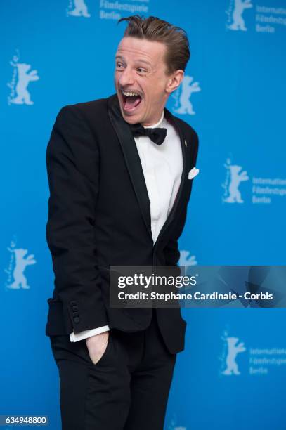 Actor Alexander Scheer attends the 'The Young Karl Marx' photo call during the 67th Berlinale International Film Festival Berlin at Grand Hyatt Hotel...