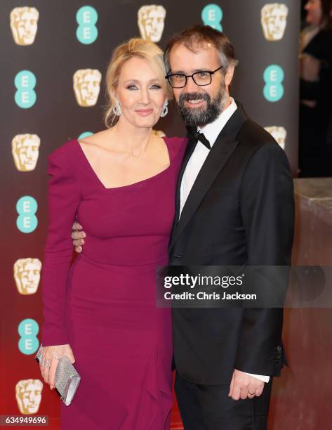 Rowling and Neil Murray attend the 70th EE British Academy Film Awards at Royal Albert Hall on February 12, 2017 in London, England.