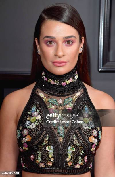 Actor Lea Michele attends The 59th GRAMMY Awards at STAPLES Center on February 12, 2017 in Los Angeles, California.