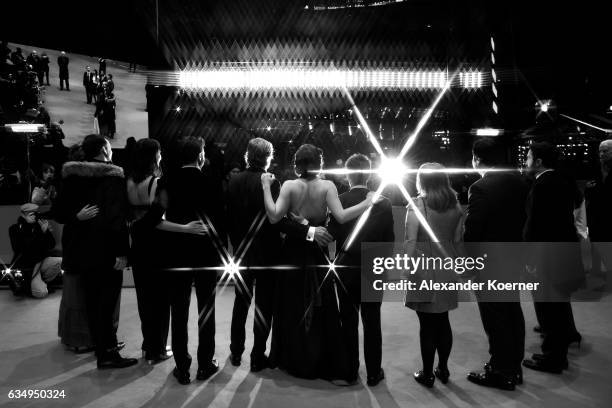 Producer Pablo Larrain, Screenwriter Gonzalo Maza and a guest, Film director and screenwriter Sebastian Lelio, actress Daniela Vega and Actor...