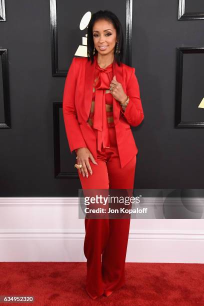 Singer Mya attends The 59th GRAMMY Awards at STAPLES Center on February 12, 2017 in Los Angeles, California.