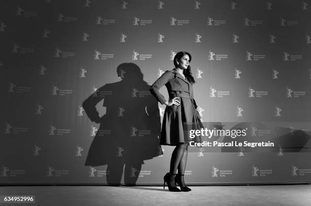 Actress Huma Qureshi attends the 'Viceroy's House' photo call during the 67th Berlinale International Film Festival Berlin at Grand Hyatt Hotel on...