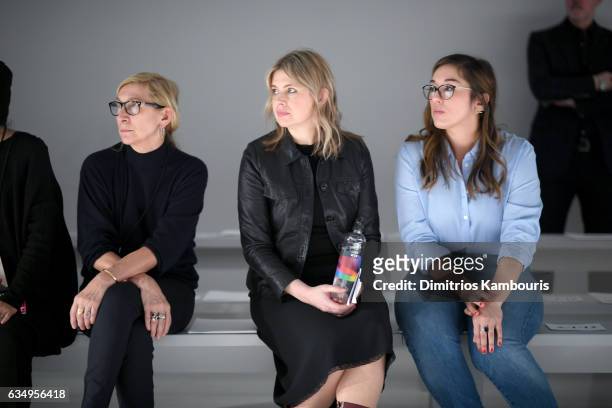 Designer Jenny Packham watches rehearsals for the Jenny Packham collection during, New York Fashion Week: The Shows at Gallery 3, Skylight Clarkson...