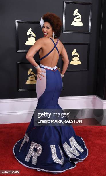 Joy Villa arrives for the 59th Grammy Awards pre-telecast on February 12 in Los Angeles, California.