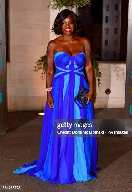 Viola Davis attending the after show party for the EE British Academy Film Awards at the Grosvenor House Hotel in central London.