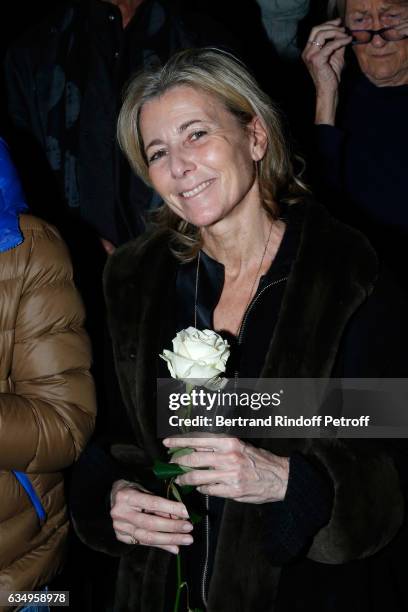 Claire Chazal attends Gerard Depardieu sings Barbara, accompanied on the piano of Barbara by Gerard Daguere, who was Barbara's Pianist for more than...