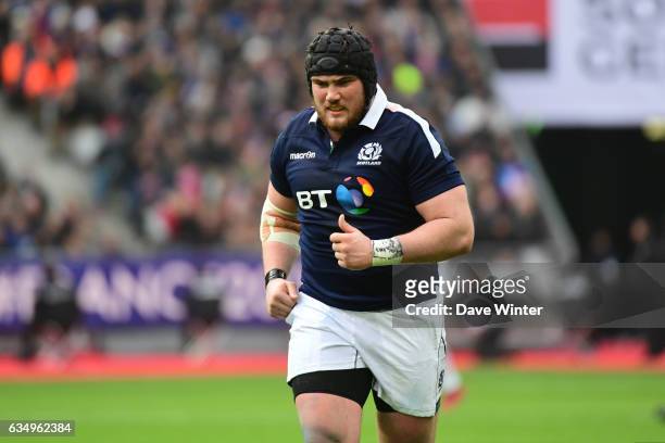 Zander Fagerson of Scotland during the RBS Six Nations match between France and Scotland at Stade de France on February 12, 2017 in Paris, France.