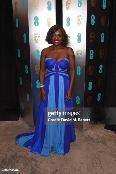 Viola Davis attends the official after party dinner for the EE British Academy Film Awards at Grosvenor House on February 12, 2017 in London, England.