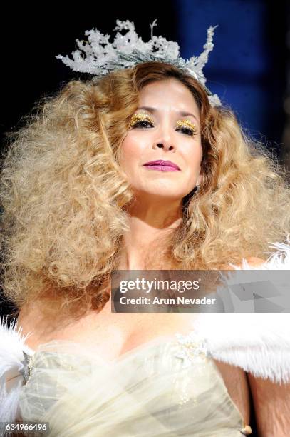 Model walks the runway during Lulu Et Gigi at New York Fashion Week Art Hearts Fashion NYFW FW/17 at The Angel Orensanz Foundation on February 12,...