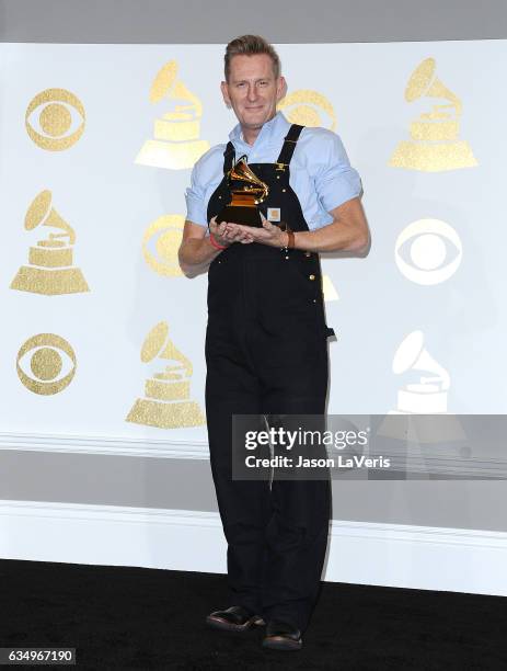 Rory Lee Feek poses in the press room at the 59th GRAMMY Awards at Staples Center on February 12, 2017 in Los Angeles, California.