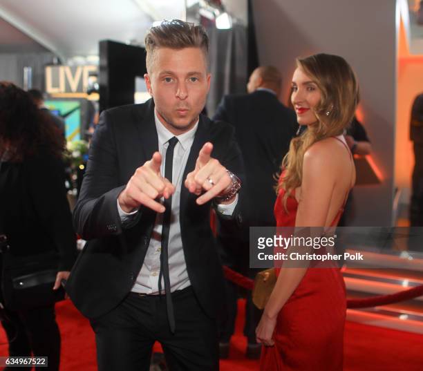 Musician/Producer Ryan Tedder of OneRepublic and wife, Genevieve Tedder attend The 59th GRAMMY Awards at STAPLES Center on February 12, 2017 in Los...