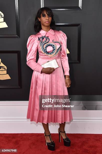 Recording artist Santigold attends The 59th GRAMMY Awards at STAPLES Center on February 12, 2017 in Los Angeles, California.