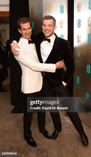 Andrew Garfield and Russell Tovey attend the official After Party Dinner for the EE British Academy Film Awards at Grosvenor House on February 12,...