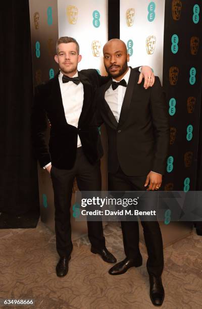 Russell Tovey and Arinze Kene attends the official After Party Dinner for the EE British Academy Film Awards at Grosvenor House on February 12, 2017...