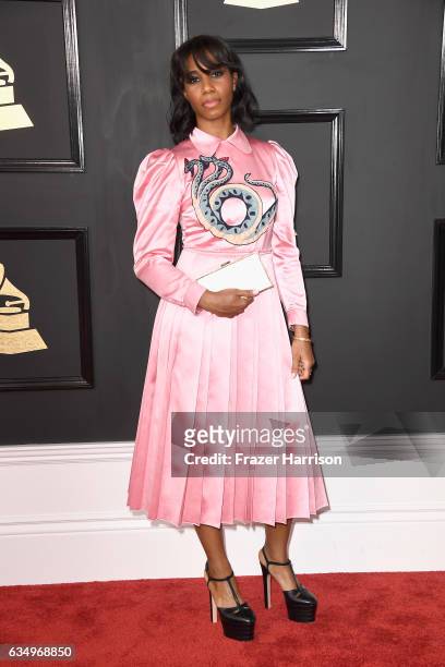 Singer Santigold attends The 59th GRAMMY Awards at STAPLES Center on February 12, 2017 in Los Angeles, California.