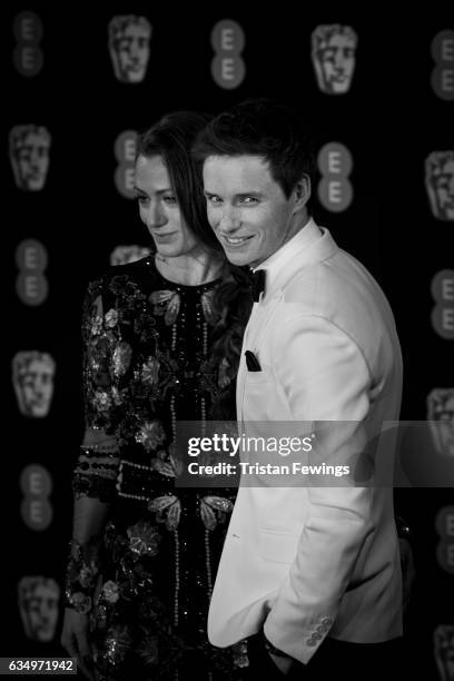 Hannah Bagshawe and Eddie Redmayne attend the 70th EE British Academy Film Awards at Royal Albert Hall on February 12, 2017 in London, England.