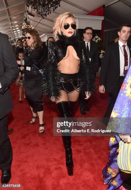 Musician Lady Gaga attends The 59th GRAMMY Awards at STAPLES Center on February 12, 2017 in Los Angeles, California.