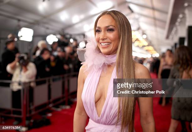 Actress/Singer Jennifer Lopez attends The 59th GRAMMY Awards at STAPLES Center on February 12, 2017 in Los Angeles, California.
